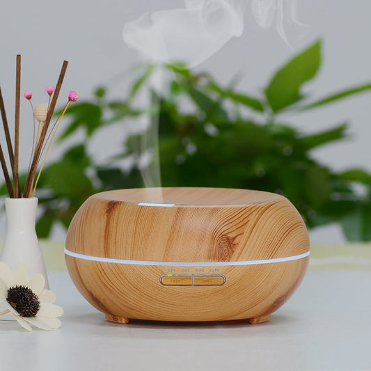 Difuzor HOZRO, Aromaterapie 022 Bej – Umidificator cu Ultrasunete, Lumină LED și Design Elegant pentru Relaxare și Confort HOZRO