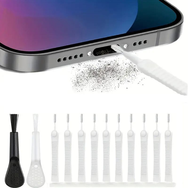 Trusă Curățare Telefon HOZRO, Kit Complet cu Perie, Lavetă Microfibră și Soluție de Curățare pentru Ecrane și Gadgeturi HOZRO