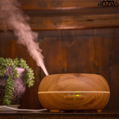Difuzor HOZRO, Aromaterapie 022 Bej – Umidificator cu Ultrasunete, Lumină LED și Design Elegant pentru Relaxare și Confort HOZRO