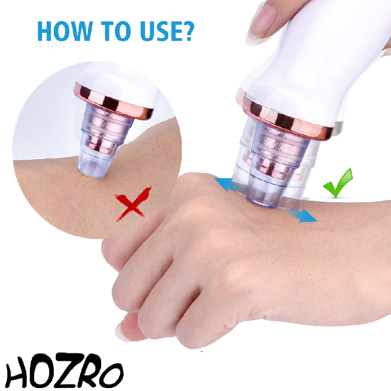 Aparat HOZRO, pentru Curățarea Punctelor Negre – Dispozitiv Facial Alb/Roz, Îngrijirea Tenului și Eliminarea Impurităților HOZRO