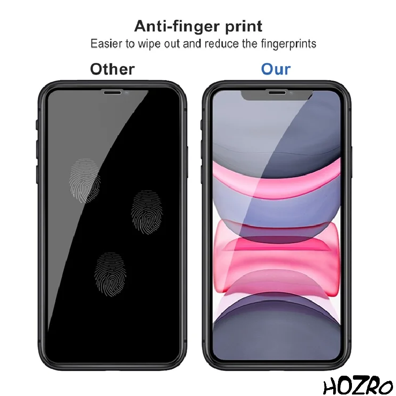 Folie HOZRO, de Sticla, Premium 5D Full Cover, Compatibila cu iPhone 11, Sticla Securizata 9H, Anti-Amprenta, Margini Negre – Protectie Completa si Eleganta pentru Ecran HOZRO