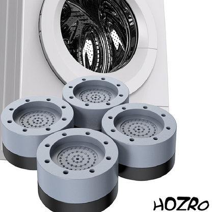 Set 4 Picioare Antivibrație HOZRO, pentru Mașina de Spălat – Suporturi din Cauciuc Antiderapante, Reduc Zgomotul și Protejează Podeaua, Potrivite și pentru Uscătoare sau Electrocasnice Grele HOZRO