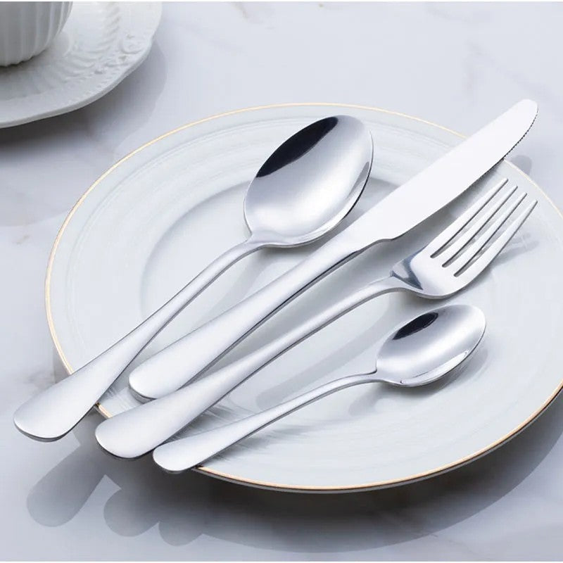 Set de Tacâmuri 24 Piese – Oțel Inoxidabil, Design Modern, Silver BESTSELLS