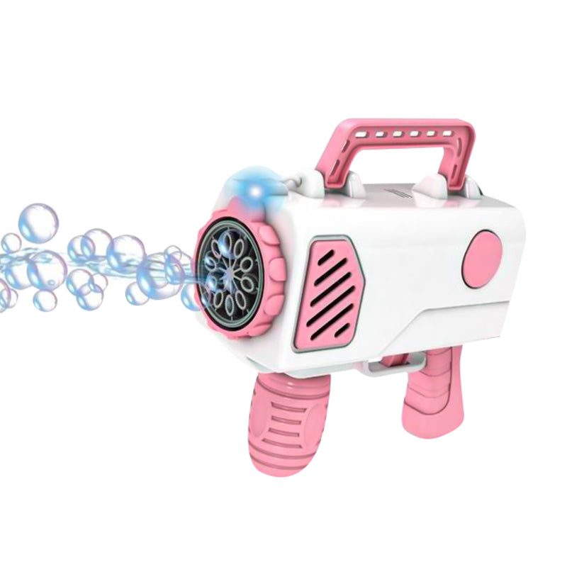 Jucarie pistol baloane de sapun HOZRO, pentru copii, cu 10 orificii, model Bubble Super Gun HOZRO