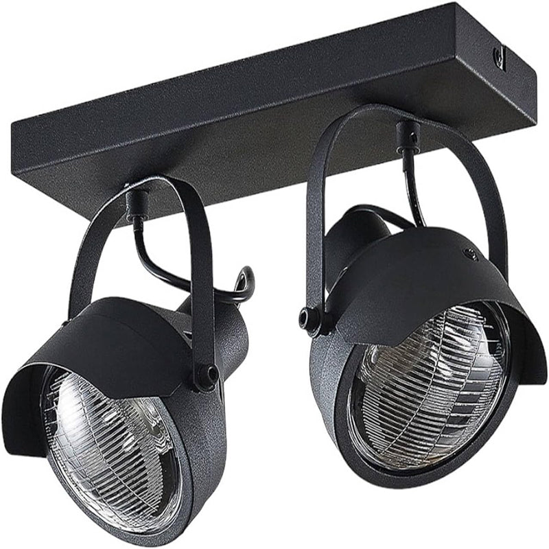 Sina spoturi, Lucide, 2 surse, 35W, Otel, Negru Lucide