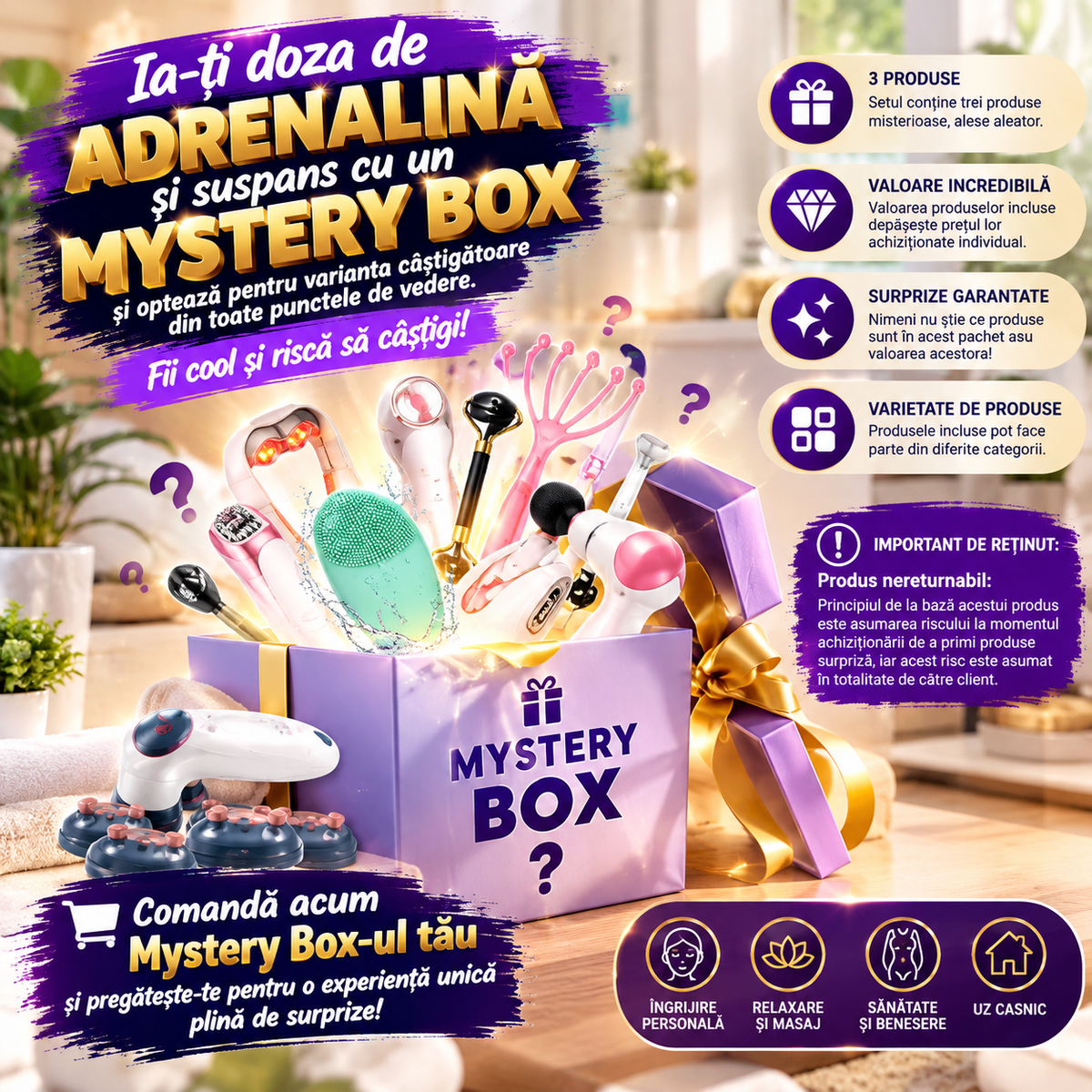 🎁 Marele Jackpot al Răsfățului: Mystery Box-ul care Îți Duce Relaxarea la Nivelul Următor (Valoare Tripla Garantată) HOZRO