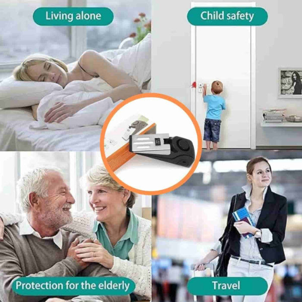 Opritor de Ușă cu Alarmă Hozro, 120 dB – Protecție Antiefracție, Portabil, Sensibilitate Reglabilă HOZRO