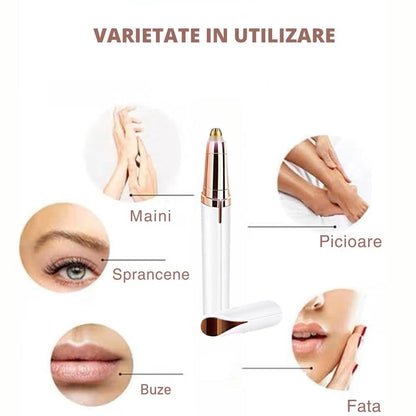 🌸 Set Epilator Facial și Epilator Sprâncene HOZRO® – Epilare Fără Durere, Încărcare USB, Design Portabil tip Ruj HOZRO