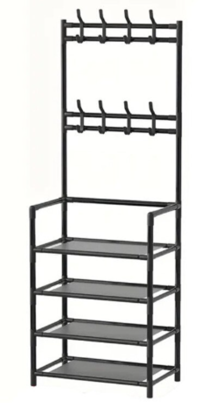 Cuier Multifuncțional cu Pantofar – Organizare Elegantă și Practică pentru Casa Ta! 🖤✨