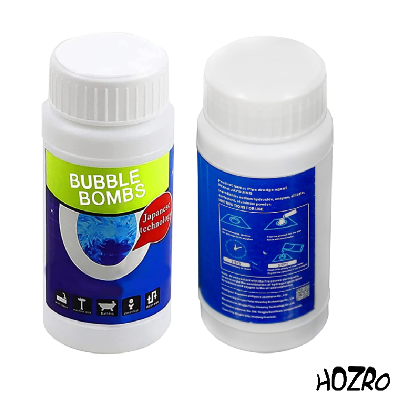 OFERTĂ 1+1 GRATIS – Soluții Granulare HOZRO, pentru Curățat Țevi și Instalații Sanitare – Bubble Bombs Japan 100g, Granule Active Eficiente Împotriva Depunerilor și Mirosurilor – Acționează Rapid, Ideal pentru Chiuvete, W.C., Sifoane și Canalizare HOZRO