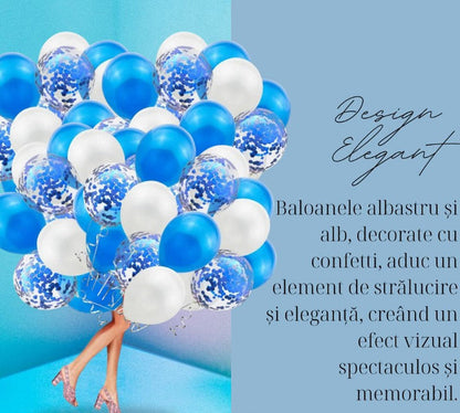 Set 15 baloane din latex confetii, Hozro®, diverse culori, 25 cm, Accesorii Elegante pentru Petreceri, Nuntă sau Evenimente Tematice, Material Rezistent HOZRO