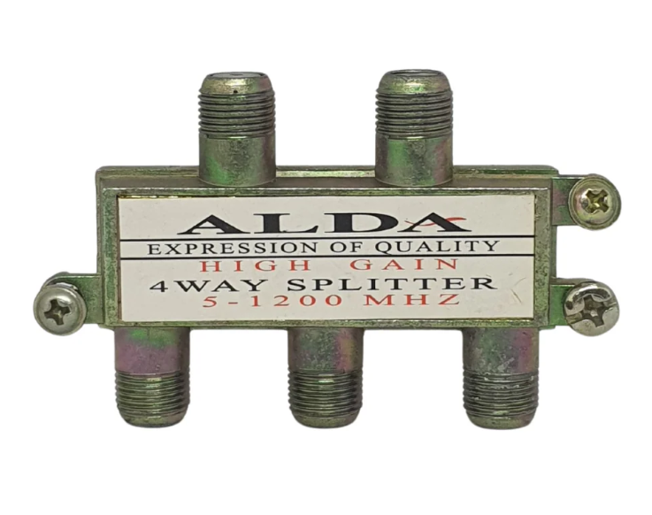 Splitter TV 4 cai, Alda, 5 x F, 5-1200 MHz BESTSELLS