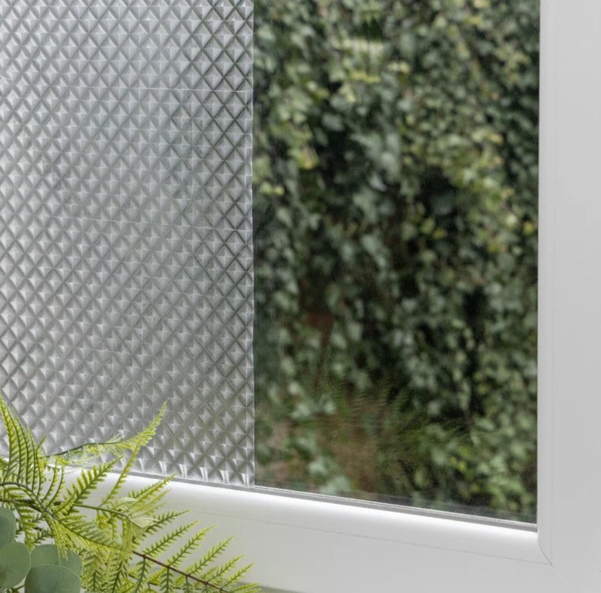 🌟 Autocolant Geam Blurat HOZRO – Eleganță, Intimitate și Design Modern, Alb semi-transparent HOZRO