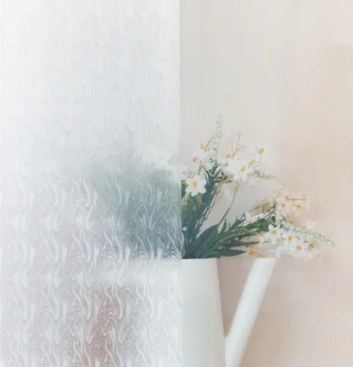 🌟 Autocolant Geam Blurat HOZRO – Eleganță, Intimitate și Design Modern, Alb semi-transparent HOZRO