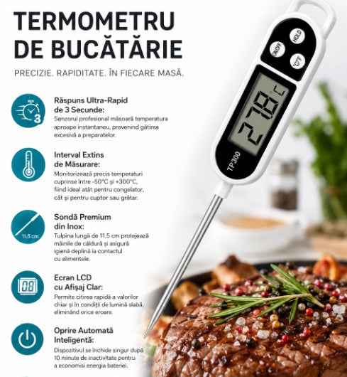 Gătește la Gradul Perfect: Termometru Digital Profesional HOZRO HOZRO