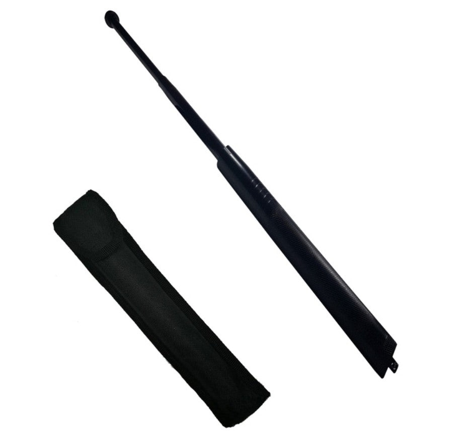 Baston Telescopic Hozro – Oțel, 3 Segmente, Mâner Metal Antiderapant, HOZRO