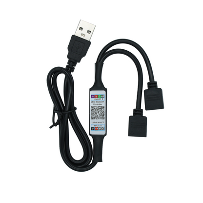Bandă LED RGB Smart 2 × 1 m, USB, Bluetooth, control prin aplicație, 2 ieșiri RGB BESTSELLS