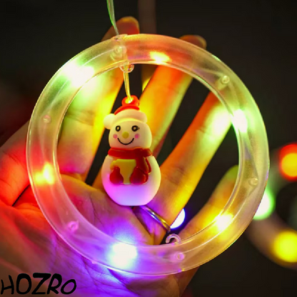 Set Decorativ HOZRO, cu 10 Inele Suspendate și Inimă, Lățime 3 Metri – Ghirlandă Luminoasă Romantică pentru Nuntă, Valentine’s Day, Crăciun și Petreceri HOZRO