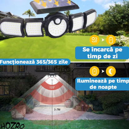Lampă Solară HOZRO, Model SH-1266A – LED Puternic, Reîncărcabilă, Portabilă și Rezistentă, Ideală pentru Exterior, Camping, Atelier sau Situații de Urgență HOZRO