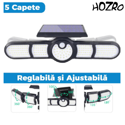 Lampă Solară HOZRO, Model SH-1266A – LED Puternic, Reîncărcabilă, Portabilă și Rezistentă, Ideală pentru Exterior, Camping, Atelier sau Situații de Urgență HOZRO