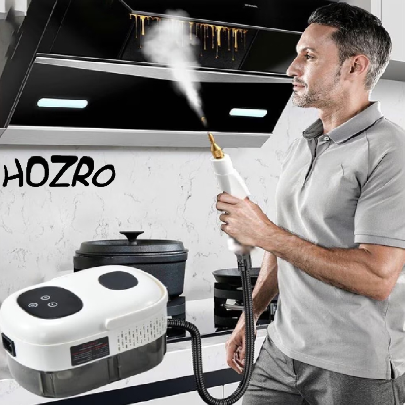 Steam Cleaner Alb HOZRO,  Aparat de Curățat cu Aburi, Portabil și Eficient pentru Igienizare Fără Detergenți HOZRO