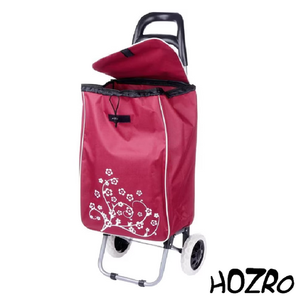 Cărucior de Cumpărături Pliabil HOZRO, Rezistent și Ergonomic, cu Roți Silențioase, Capacitate Mare și Design Compact pentru Transport Facil, Ideal pentru Supermarket, Piață sau Drumuri Urbane HOZRO