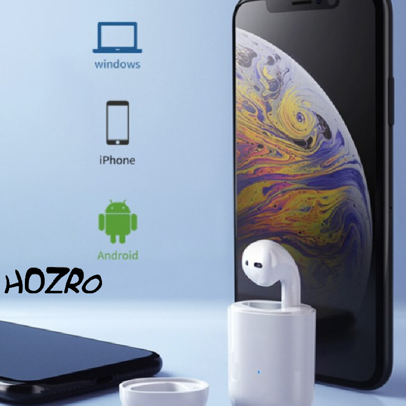 Casca bluetooth universala A+ HOZRO, TOUCH control, compatibila iOS, Android, conectivitate bluetooth V4.2, Alb HOZRO