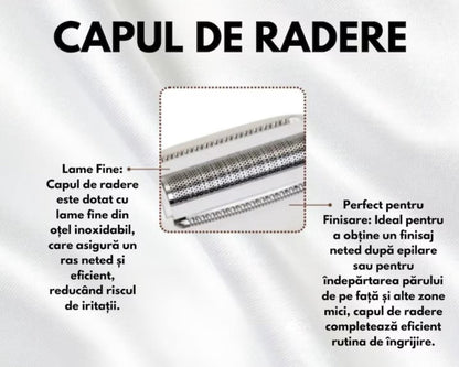 Epilator Reîncărcabil  HOZRO GM-3080, 2 Capete pentru Epilare și Ras, Acumulator și 2 Viteze, Alb HOZRO
