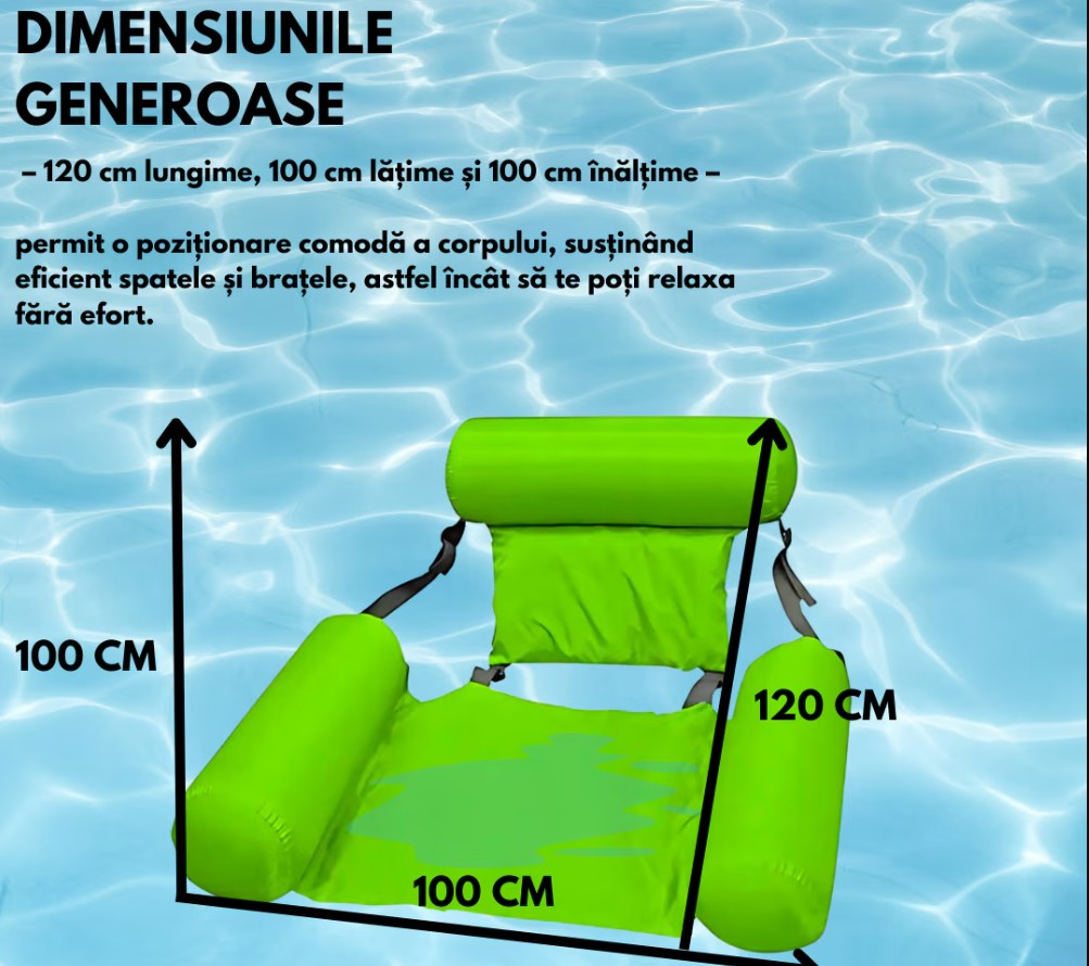 Scaun Gonflabil Premium HOZRO pentru Piscină și Mare HOZRO