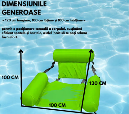 Scaun Gonflabil Premium HOZRO pentru Piscină și Mare HOZRO