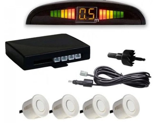 Senzori de Parcare Hozro cu 4 Receptori și Display LED, cu Avertizare Sonoră – Parchează în Siguranță! HOZRO