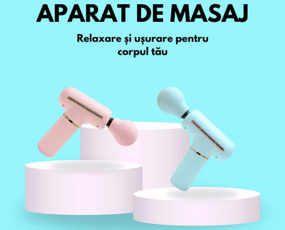 Aparat de masaj HOZRO®, cu tip de actionare prin vibratii, pentru dureri musculare si reumatism, albastru HOZRO