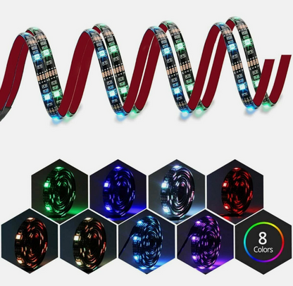 Bandă LED RGB Smart 2 × 1 m, USB, Bluetooth, control prin aplicație, 2 ieșiri RGB BESTSELLS