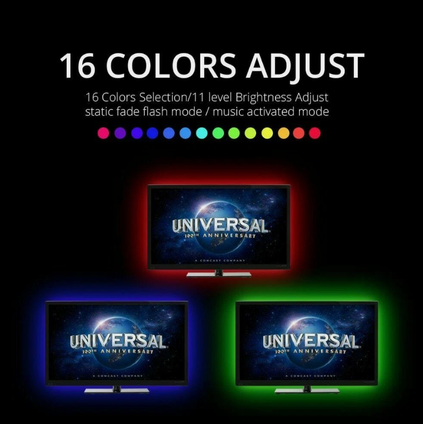 Bandă LED RGB Smart 2 × 1 m, USB, Bluetooth, control prin aplicație, 2 ieșiri RGB BESTSELLS