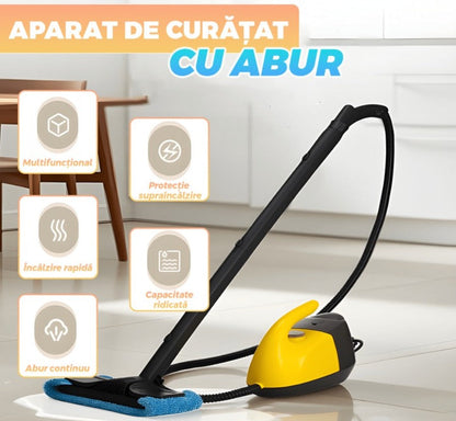 🧼Aparat de Curățat cu Abur Hozro DF-A968, 1800W, Multifuncțional, Reglare Abur, Funcție Detergent, Anti-Calc, 220-240V HOZRO