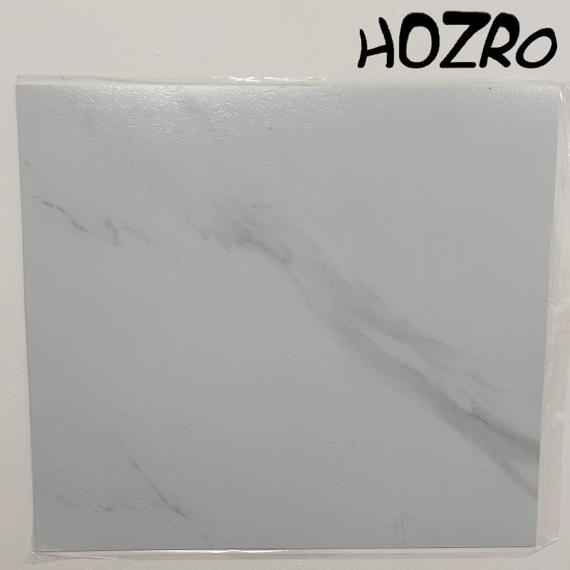 Set 10 x Placi PVC Autoadezive HOZRO, Pentru Podea, Stil Marmura, Grosime 1.4 mm, Culoare Alb, Acopera 2.02 mp, Model ALM 2-9 – Rezistente si Usor de Montat HOZRO