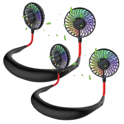 1+1 GRATIS – Ventilator Portabil pentru Gât, Reîncărcabil și Silențios – Răcire Hands-Free pentru Zile Călduroase, Sport, Călătorii și Activități în Aer Liber – Design Modern, Ușor și Confortabil HOZRO