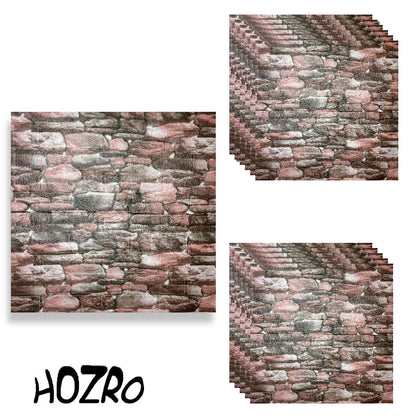 Tapet 3D autoadeziv HOZRO, Model imitatie caramida, design modern, foarte usor de montat, TG-88 HOZRO