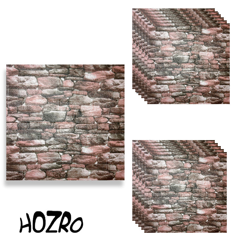 Tapet 3D autoadeziv, Model imitatie caramida, design modern, foarte usor de montat, Crem Pietros HOZRO