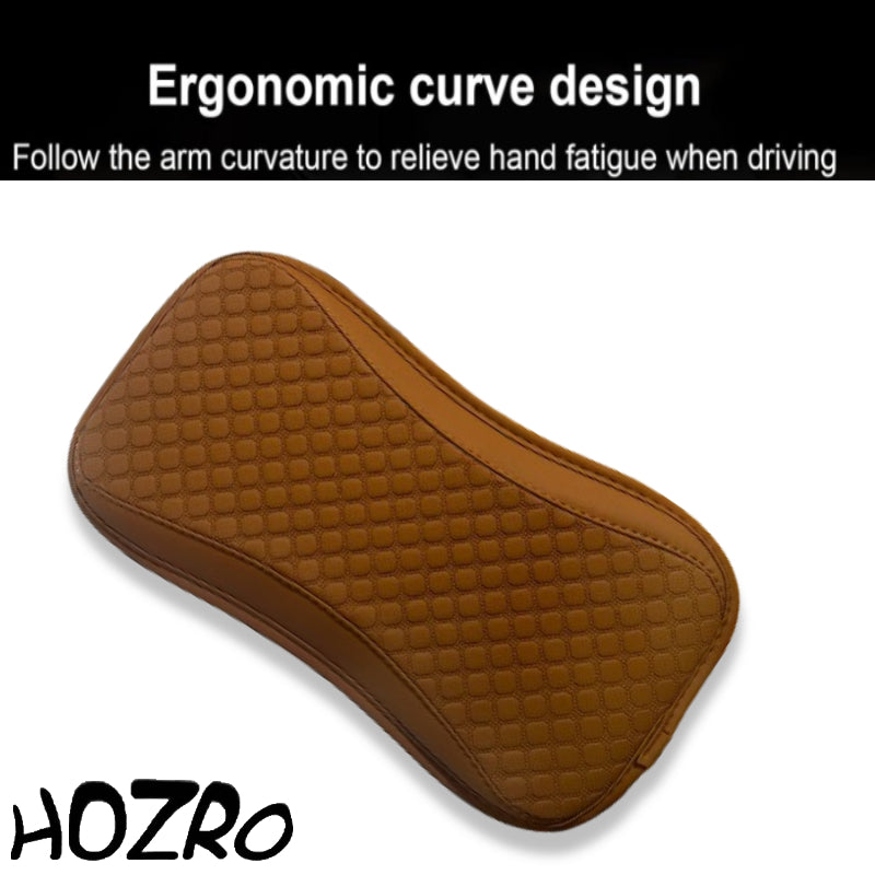 Husă Universală HOZRO, pentru Cotieră Auto, Piele Texturată Carbon, Impermeabilă, Antiderapantă, Bej – Compatibilă cu Majoritatea Mașinilor, Potrivită pentru Toate Sezoanele HOZRO