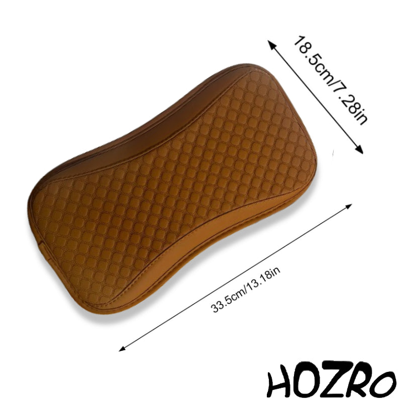 Husă Universală HOZRO, pentru Cotieră Auto, Piele Texturată Carbon, Impermeabilă, Antiderapantă, Bej – Compatibilă cu Majoritatea Mașinilor, Potrivită pentru Toate Sezoanele HOZRO