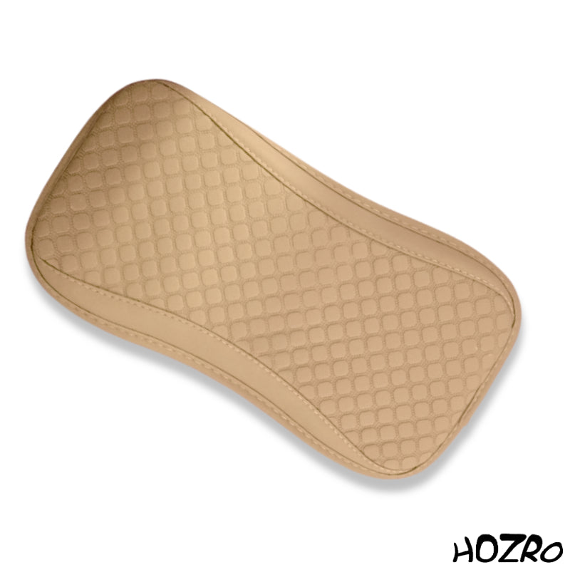 Husă Universală HOZRO, pentru Cotieră Auto, Piele Texturată Carbon, Impermeabilă, Antiderapantă, Bej – Compatibilă cu Majoritatea Mașinilor, Potrivită pentru Toate Sezoanele HOZRO
