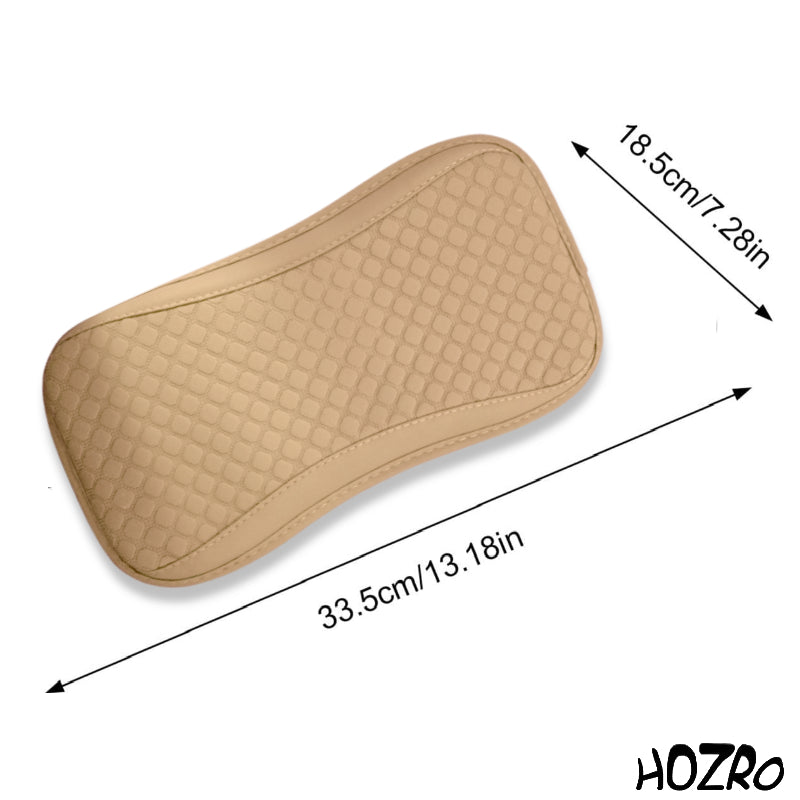 Husă Universală HOZRO, pentru Cotieră Auto, Piele Texturată Carbon, Impermeabilă, Antiderapantă, Bej – Compatibilă cu Majoritatea Mașinilor, Potrivită pentru Toate Sezoanele HOZRO