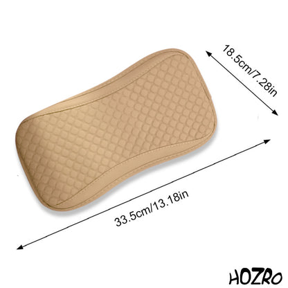 Husă Universală HOZRO, pentru Cotieră Auto, Piele Texturată Carbon, Impermeabilă, Antiderapantă, Bej – Compatibilă cu Majoritatea Mașinilor, Potrivită pentru Toate Sezoanele HOZRO