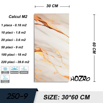 Tapet imitatie Marmura decorativa, autoadezive, model abstract, 30x60 cm, 250-9 BESTSELLS