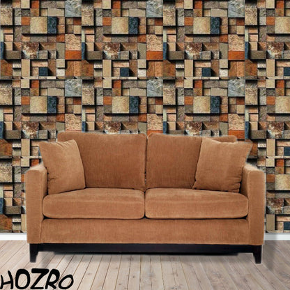 Tapet 3D autoadeziv HOZRO, Model imitatie caramida, design modern, foarte usor de montat, K7373-19 HOZRO