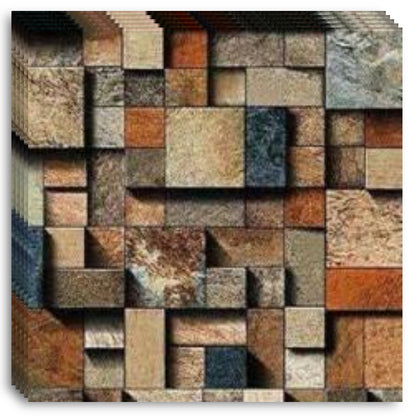 Tapet 3D autoadeziv HOZRO, Model imitatie caramida, design modern, foarte usor de montat, K7373-19 HOZRO