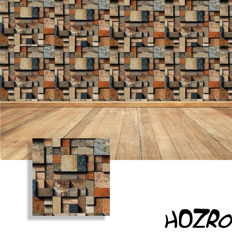 Tapet 3D autoadeziv HOZRO, Model imitatie caramida, design modern, foarte usor de montat, K7373-19 HOZRO