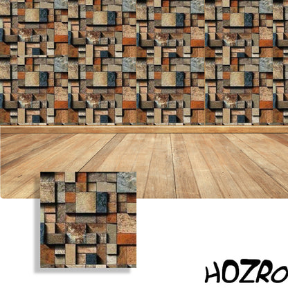 Tapet 3D autoadeziv HOZRO, Model imitatie caramida, design modern, foarte usor de montat, K7373-19 HOZRO