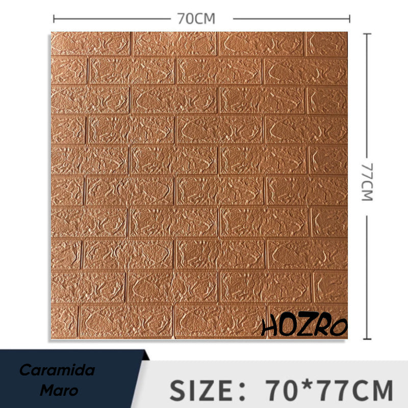 Tapet 3D autoadeziv HOZRO, Model imitatie caramida, design modern, foarte usor de montat, Tapet 3D autoadeziv HOZRO, Model imitatie caramida, design modern, foarte usor de montat, K7373-13 HOZRO